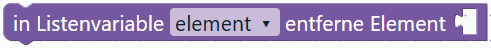 Listenelement entfernen