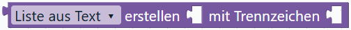 Liste/Text teilen/verbinden