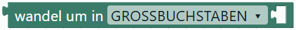 Groß-/Klein-/Titelbuchstaben