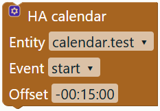 HA calendar