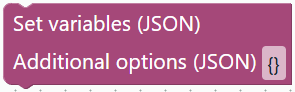 Set variables (JSON)