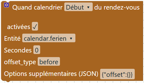 Début/fin d’un événement calendrier