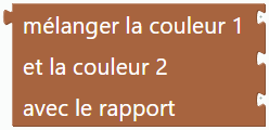 Mélanger la couleur … avec … part de la couleur 2 …