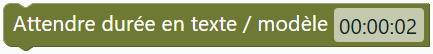 Attendre durée en texte / modèle