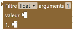 Filtre arguments valeur
