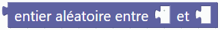 Entier aléatoire entre … et …
