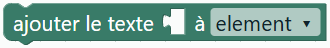 Ajouter le texte … à la variable …