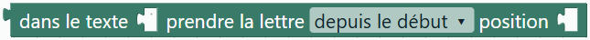 Dans le texte … prendre le caractère … à …