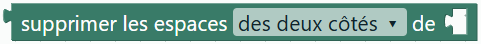 Retirer les espaces … du texte …