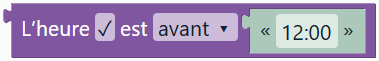 L’heure actuelle … est … …