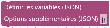Définir les variables (JSON)