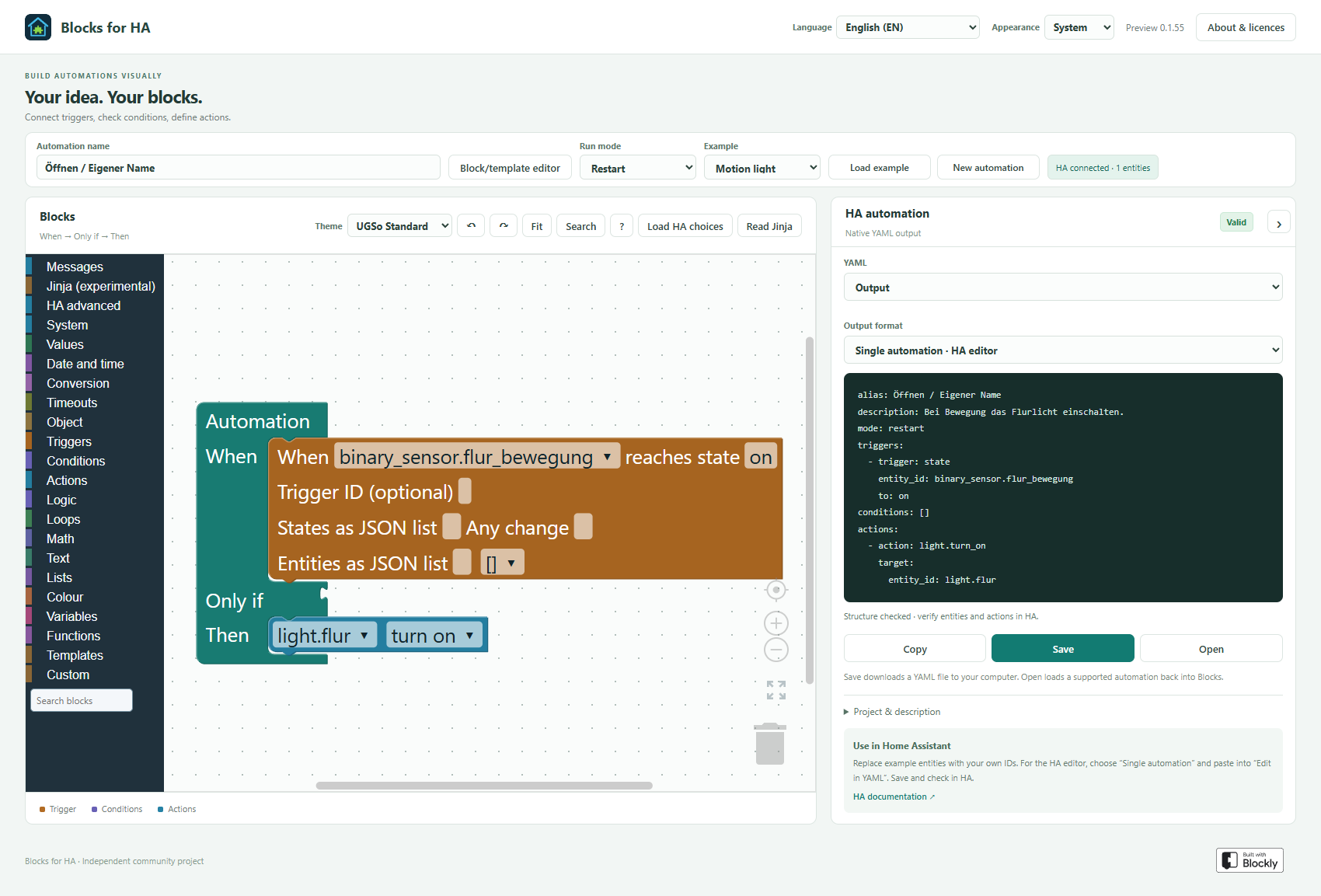 English interface; test data and user names retain their original language