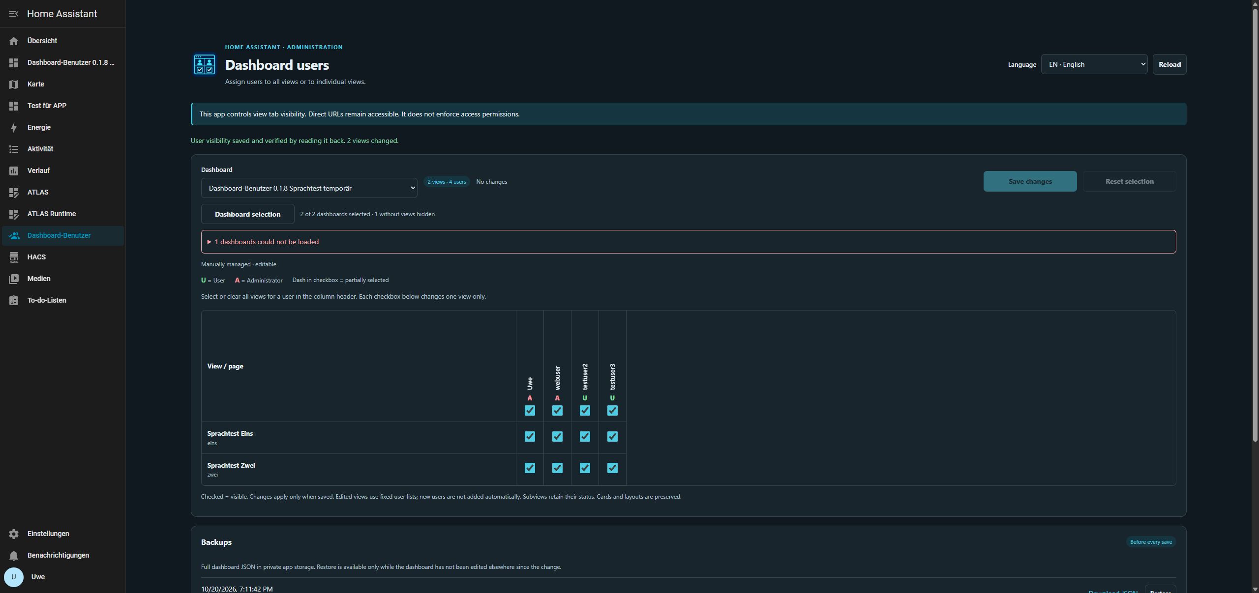 Fully English save confirmation on .177 with 0.1.8