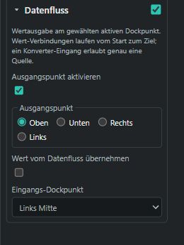 Einzelner Ausgangspunkt mit Positionsauswahl