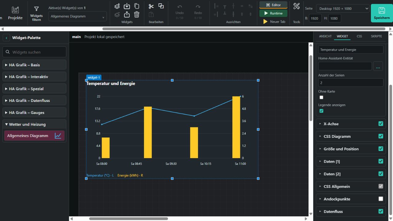 Installed set and chart preview