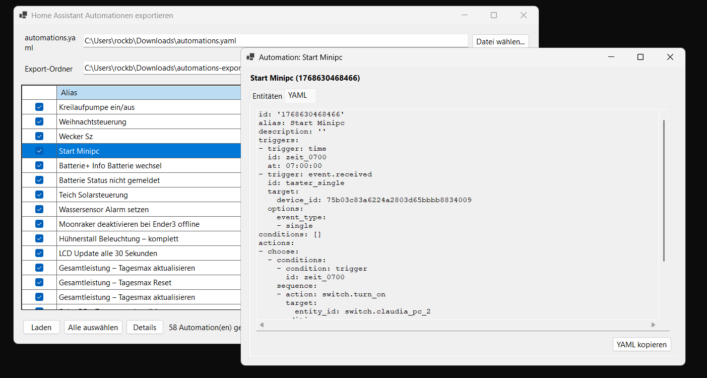 Automation Details: YAML
